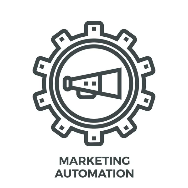 Icono Automatización Marketing Vector Ilustración — Vector de stock