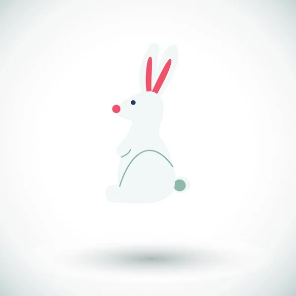 Rabbit Single Icon Vector Illustration — 스톡 벡터
