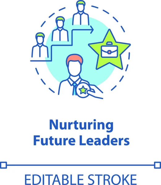 Nurturing Future Leaders Concept Icon — Vector de stock