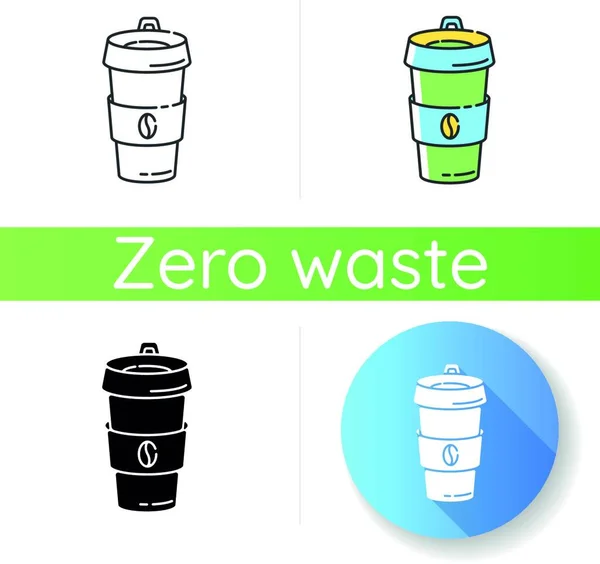 Reusable Coffee Cup Icon — 图库矢量图片