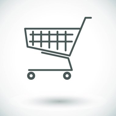 Cart tek simge vektör illüstrasyonu