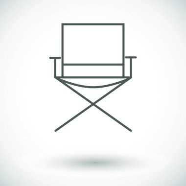 kamp sandalye simge vektör çizim