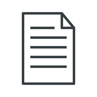 Kağıt Satırı Simge Vektörü İllüstrasyonu