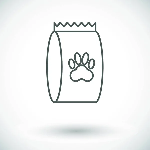 Pet Food Bag Web Icon Vector Illustration — Stock Vector