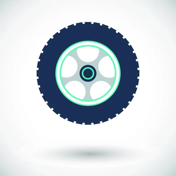 Car Wheel Icon Vector Illustration — Stock Vector