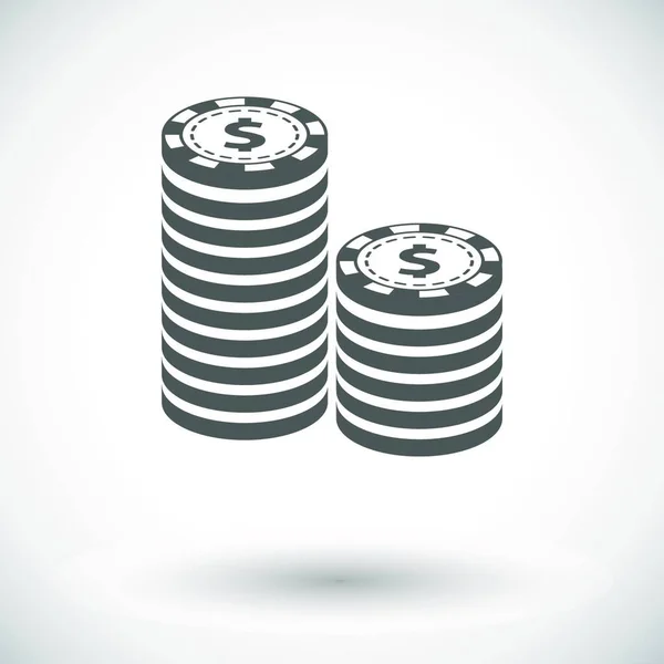 Gambling Chips Icon Vector Illustration — Stock Vector