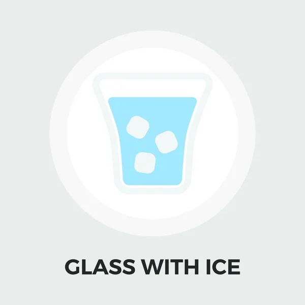 Glas Whit Ice Icoon Vector Illustratie — Stockvector