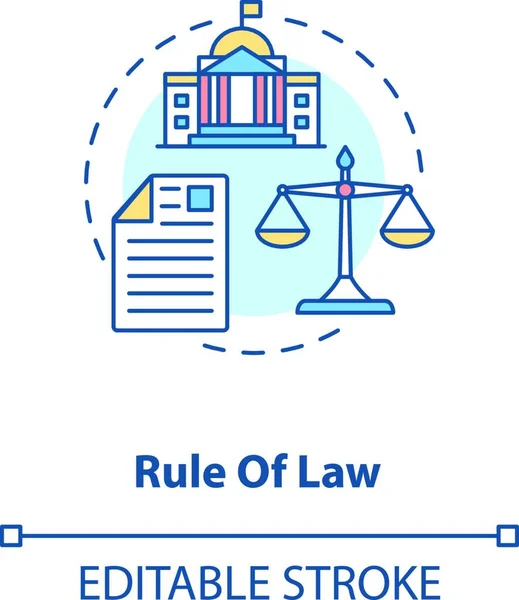 Rule Law Concept Icon — Stock Vector
