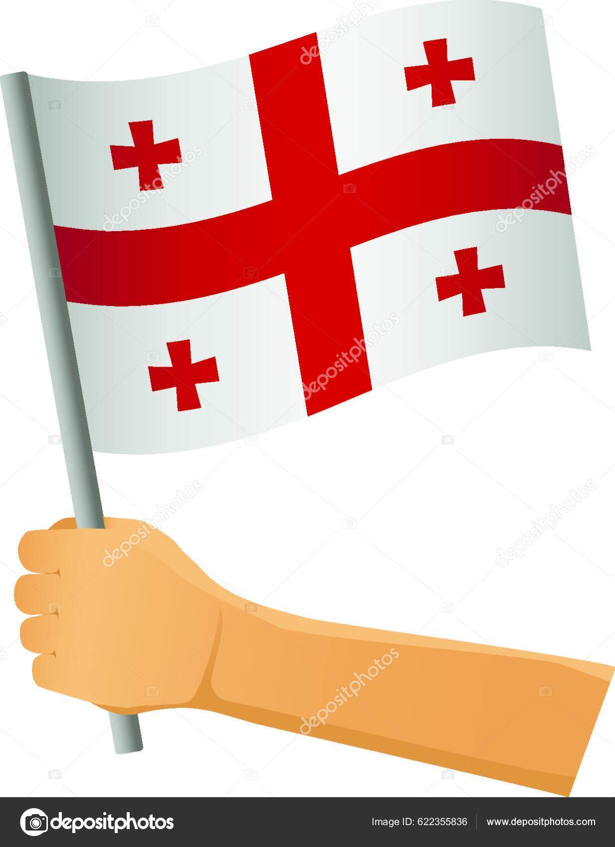 Georgia Flag Hand Stock Vector by ©YAY_Images 622355836