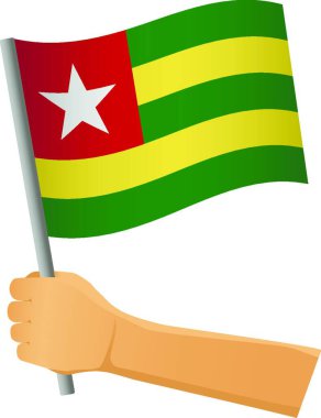 El vektör illüstrasyonunda Togo bayrağı
