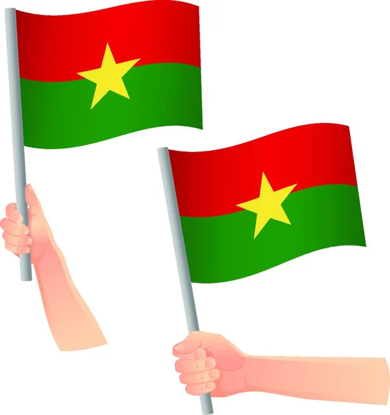 Deki Burkina Faso Bayrağı Simgesi — Stok Vektör