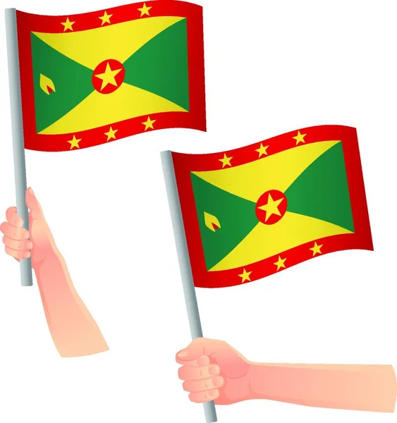 Grenada Vlag Hand Pictogram — Stockvector