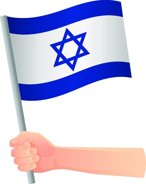 Israele Bandiera Mano Vettoriale Illustrazione — Vettoriale Stock