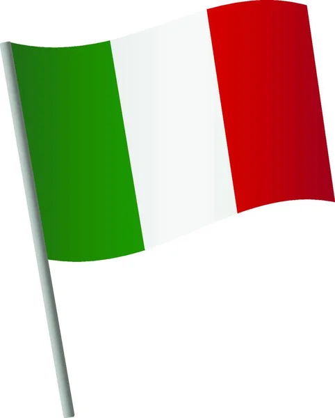 Значок Флага Италии Векторная Иллюстрация Простая Конструкция — стоковый вектор