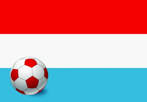 Drapeau Luxembourgeois Ballon Football Illustration Vectorielle Design Simple — Image vectorielle