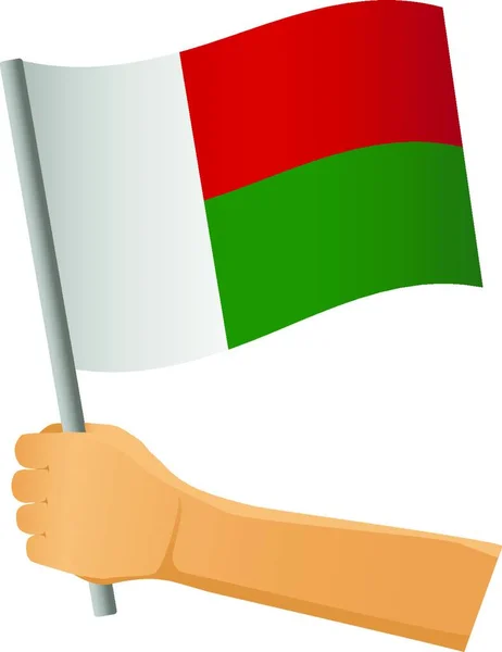 Madagascar Flag Hand Vector Illustration — Stock Vector