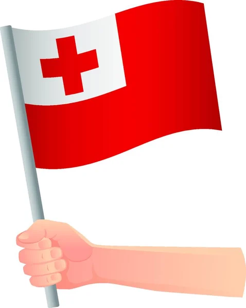 Tonga Flag Hand Vector Illustration — Stock Vector