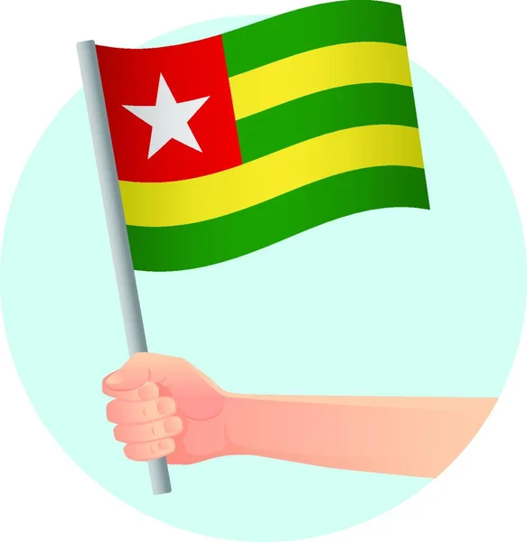 Bandeira Togo Ilustração Vetorial Mão — Vetor de Stock