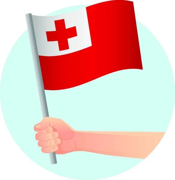Tonga Vlajka Ručním Vektoru Ilustrace — Stockový vektor