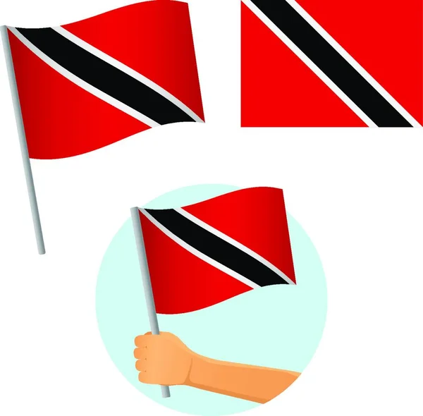 Drapeaux Trinité Tobago Illustration Vectorielle — Image vectorielle