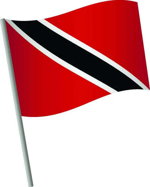 Trinidad Tobago Icona Bandiera Illustrazione Vettoriale Design Semplice — Vettoriale Stock