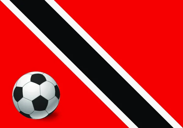 Trinidad Tobago Flag Soccer Ball Icon Vector Illustration Simple Design — Stock Vector