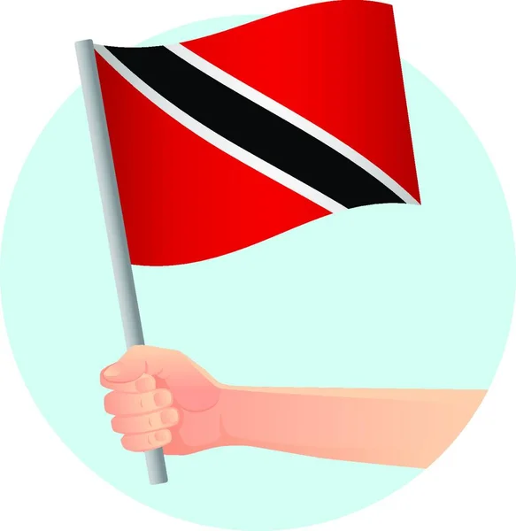 Drapeau Trinité Tobago Illustration Vectorielle Manuelle — Image vectorielle