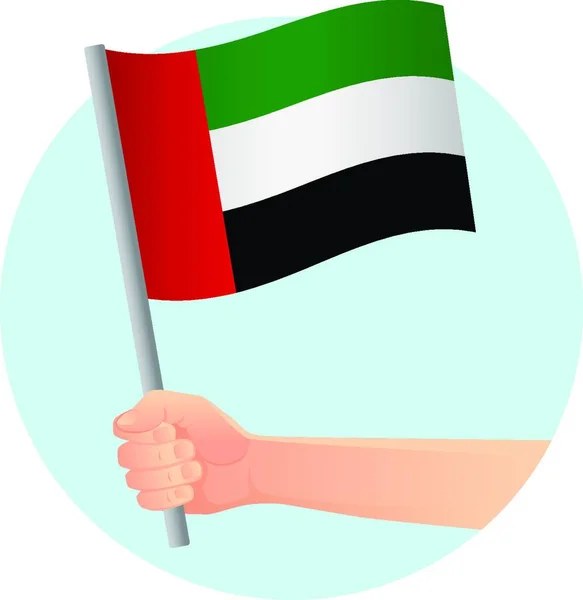 Verenigde Arabische Emiraten Vlag Hand Vector Illustratie — Stockvector