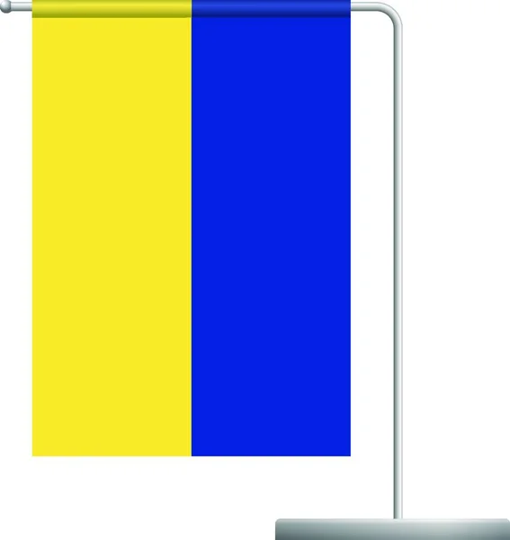 Bandeira Ucrânia Ícone Pólo —  Vetores de Stock