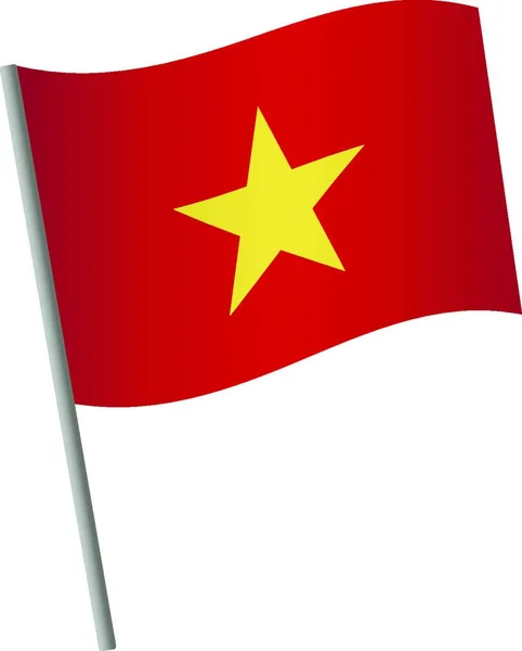 Vietnam Icono Bandera Vector Ilustración Diseño Simple — Vector de stock