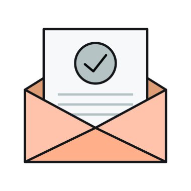 mail icon, vector illustration simple design