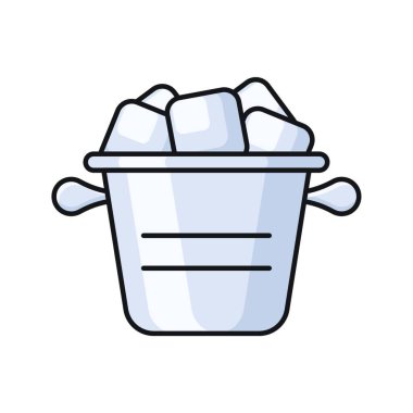 buz küpleri simgesi, vektör illüstrasyonu basit tasarım