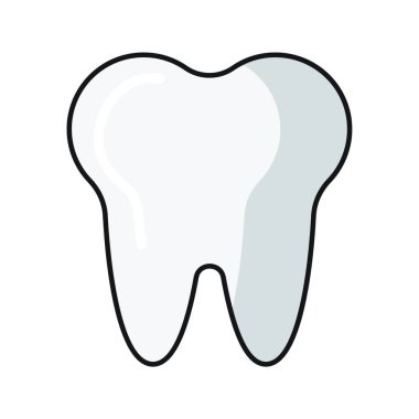 diş simgesi, vektör illüstrasyonu basit tasarım