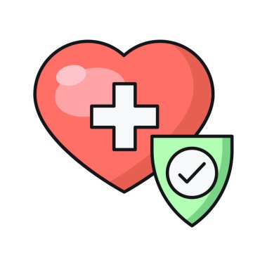 Kalp simgesi, vektör illüstrasyonu basit tasarım