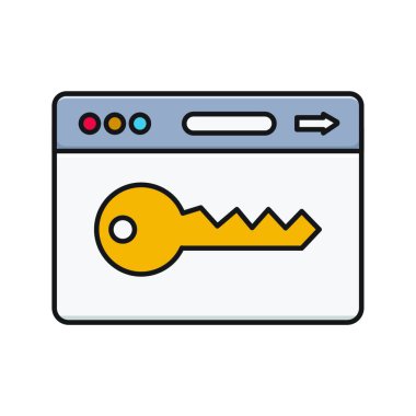 lock icon, vector illustration simple design