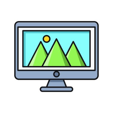 fotoğraf simgesi vektör illüstrasyonu