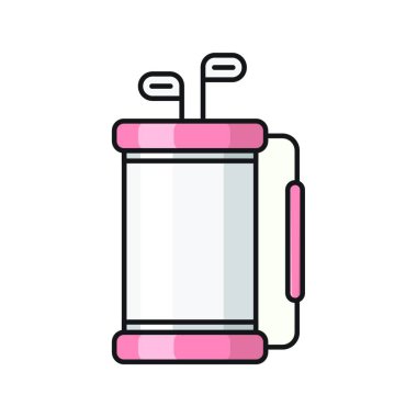 Golf çantası ikon vektör illüstrasyonu