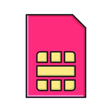 kart web simgesi, vektör illüstrasyonu 