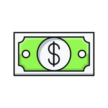 dollar banknote icon vector illustration