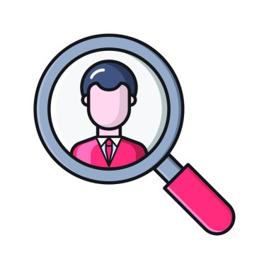 Büyüteç ağ simgesi vektör illüstrasyonu