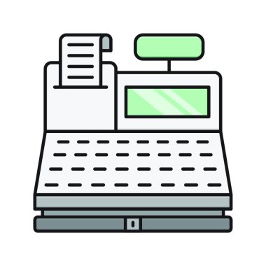 edc makine simgesi, vektör illüstrasyonu 