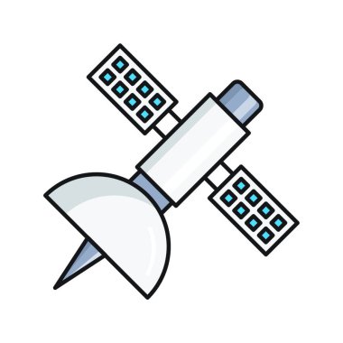 uydu simgesi vektör illüstrasyonu