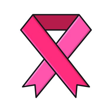 Göğüs kanseri ikonu vektör illüstrasyonu
