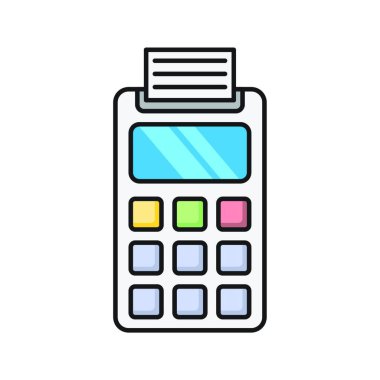 edc makine simgesi, vektör illüstrasyonu 