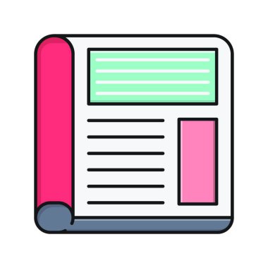 haber simgesi vektör illüstrasyonu