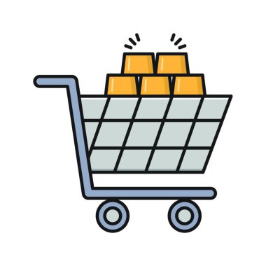 ingots simge vektör illüstrasyonu