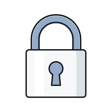 asma kilit web simge vektör çizim