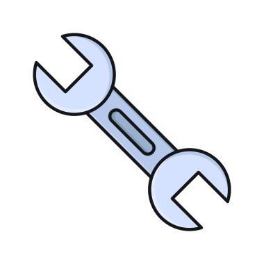 İngiliz anahtarı simgesi vektör illüstrasyonu