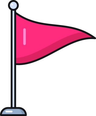 Rüzgar bayrağı vektör illüstrasyonu