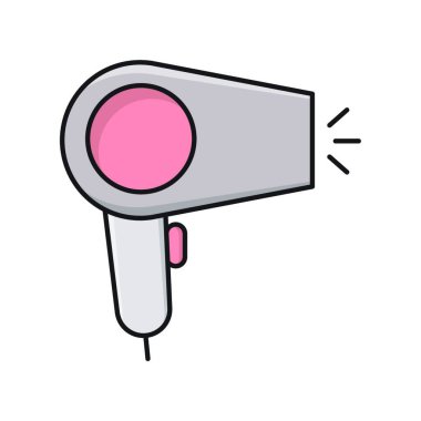 saç kurutma web simgesi vektör çizimi